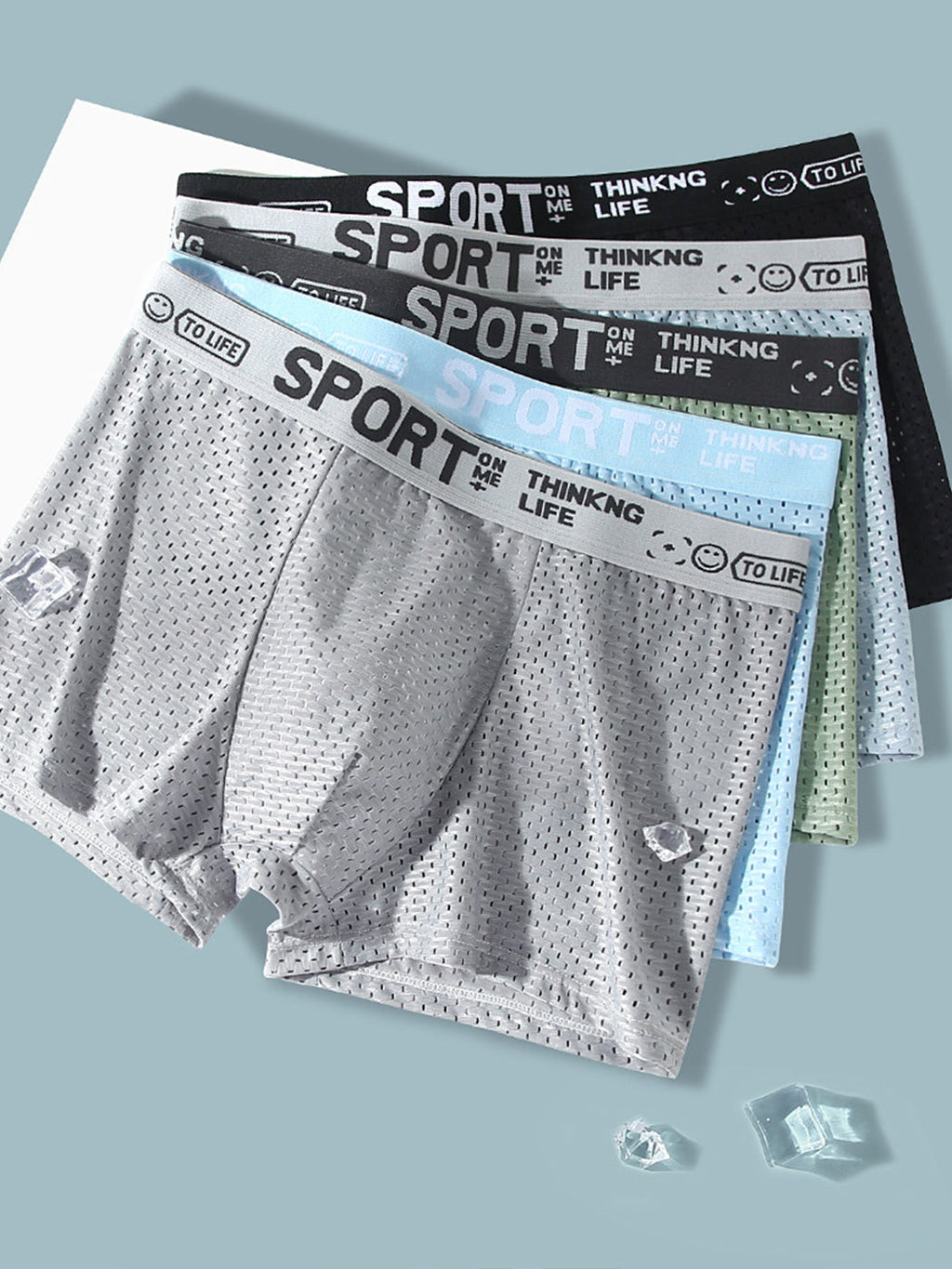 6 Pack Men’s Contour Pouch Mesh Trunks