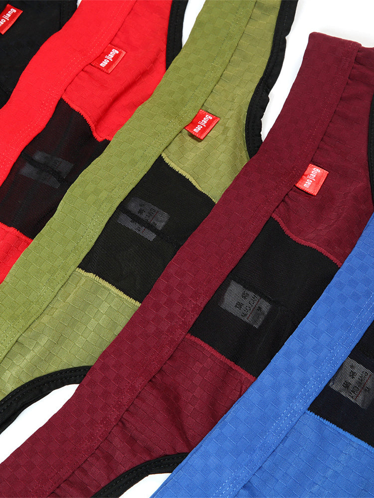 2 Pack Men's Sexy Thongs with Transparent Elephant Trunk