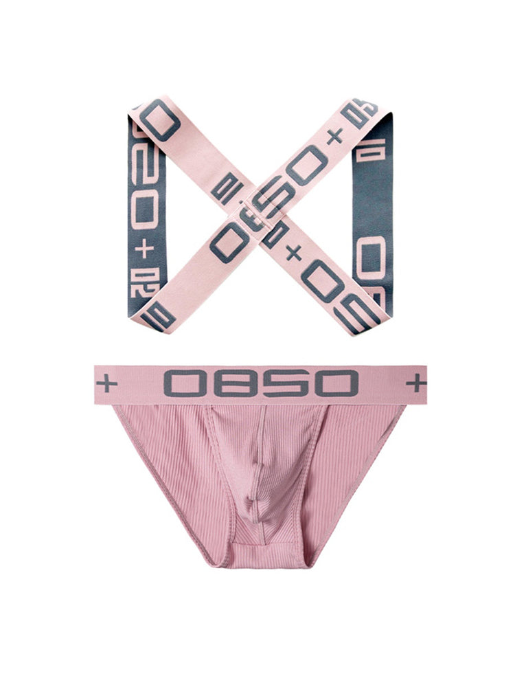 Men's Ultra-Soft Cotton Supportive Fit Activewear Shoulder Strap & Underwear