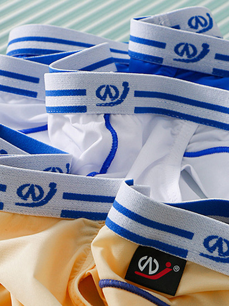 3 Pack Sexy Fashion Ice Silk Solid Color Men's Briefs