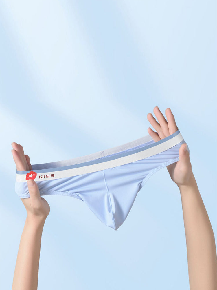 3 Pack Men's Ice Silk Sexy U-Shaped Pouch Kiss Thong