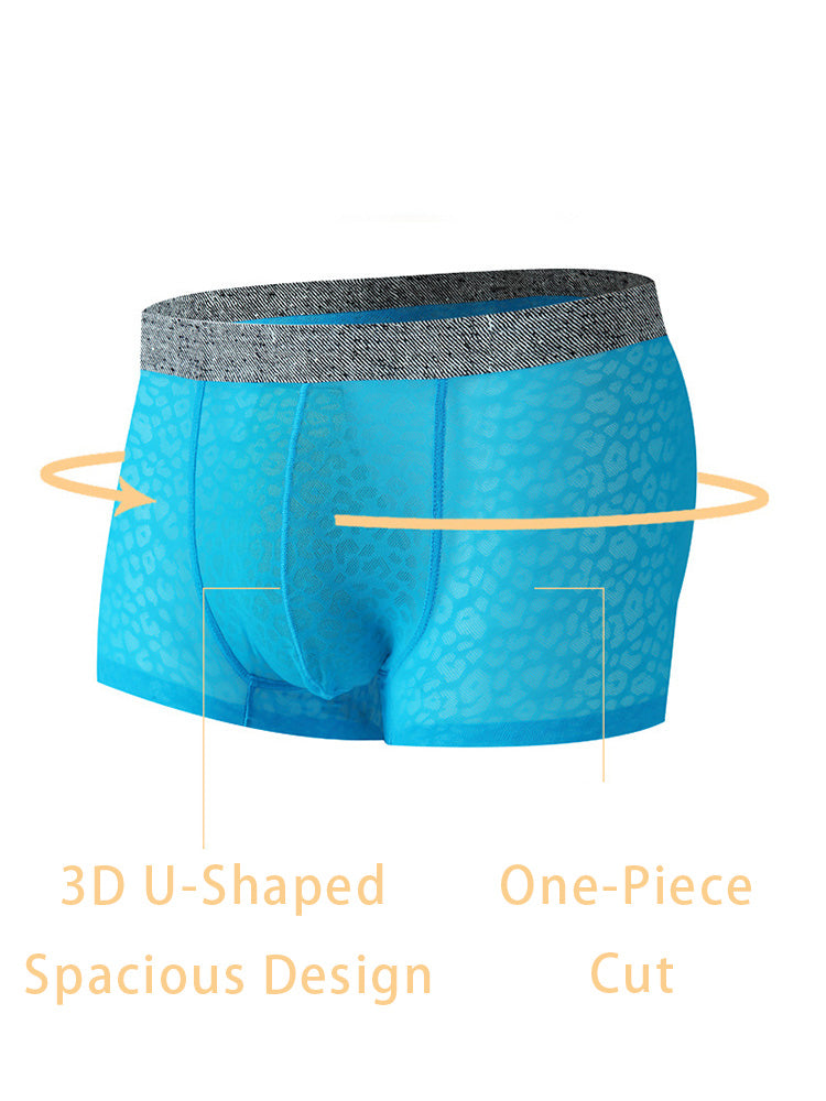 3 Pack Men's Lace Breathable Sweat-Wicking Trunks