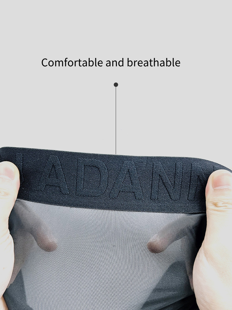 2-pack Men's Sexy Semi-transparent Ribbed Briefs