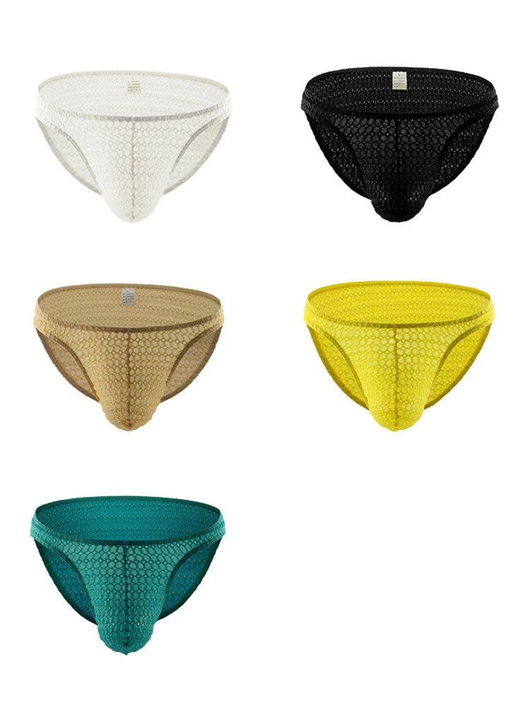 3-pack Men's Low-rise Sexy Mesh Lace Briefs