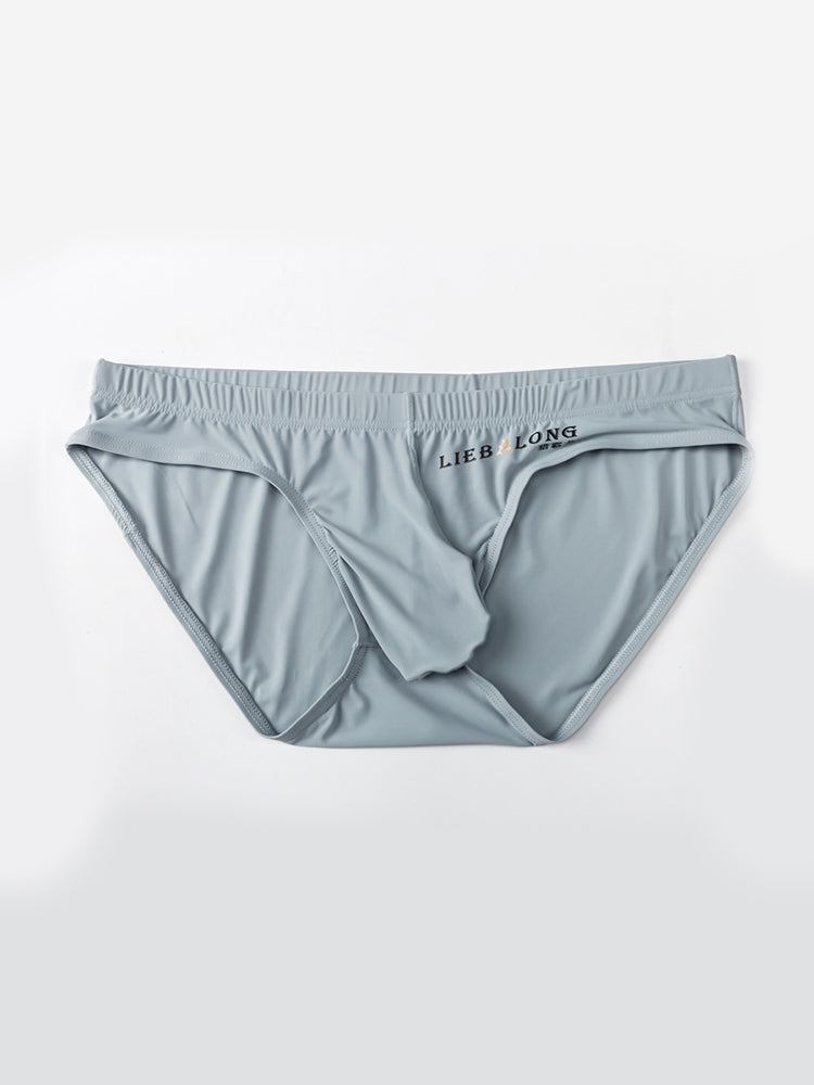 3 Packs of Men's Ice Silk Seamless Convex Pouch Briefs