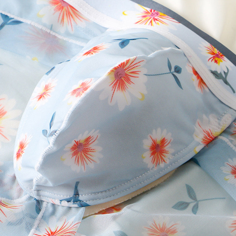 4 Pack Men’s Flower Print Pouch Briefs