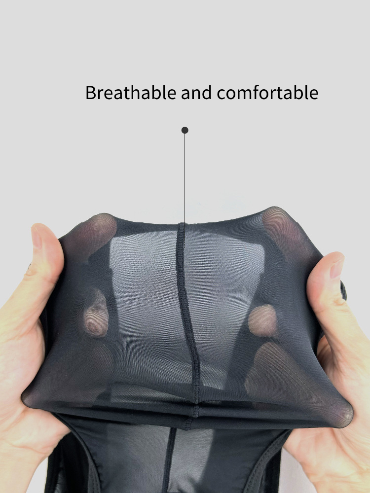 2 Pack Men's Sexy See-Through Triangle Y-Shaped Sleep Briefs