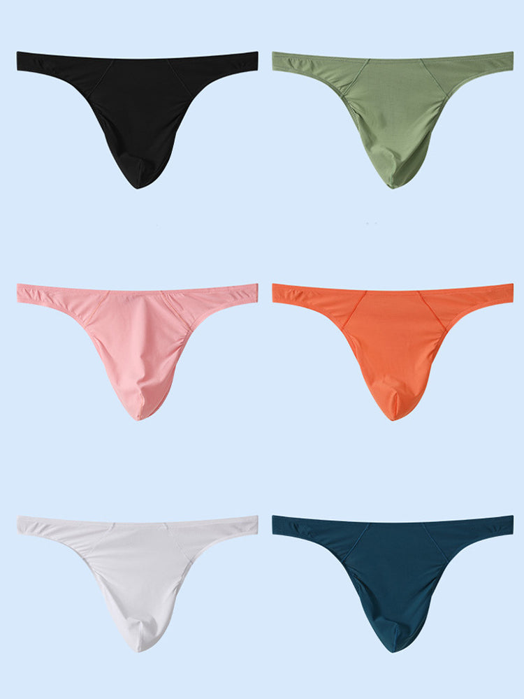 3 Pack Men's Low-Rise Performance Thong - Breathable Mesh & Smooth Fabric