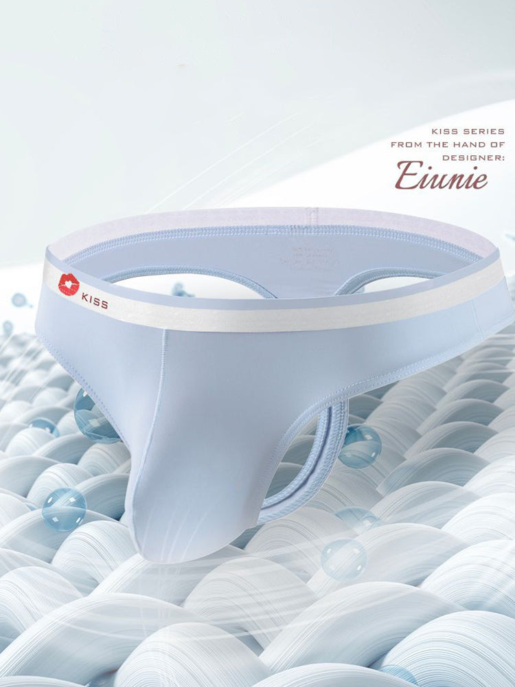 3 Pack Men's Ice Silk Sexy U-Shaped Pouch Kiss Thong