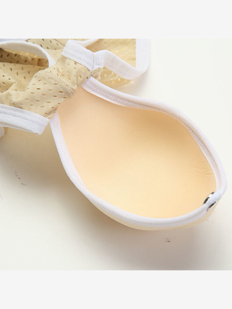 2 Pack Men's Sexy Mesh Front Opening Sponge Coaster Briefs