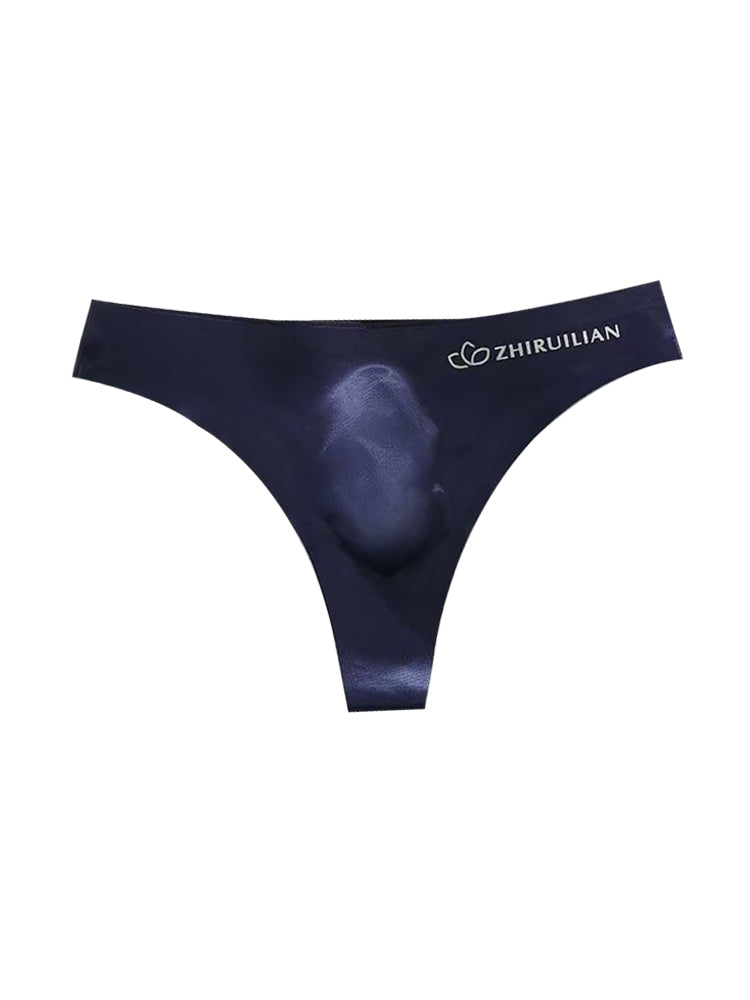 4-pack Men's Sexy Solid Color Letter Seamless Thong