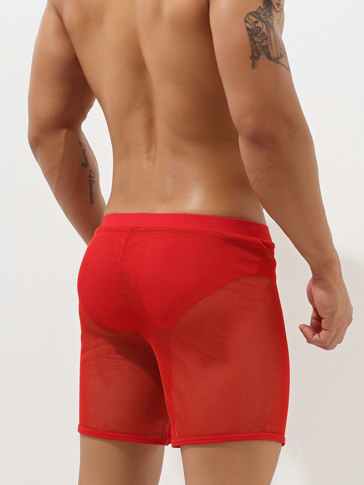 Men’s Sexy See Through Mesh Boxer Shorts