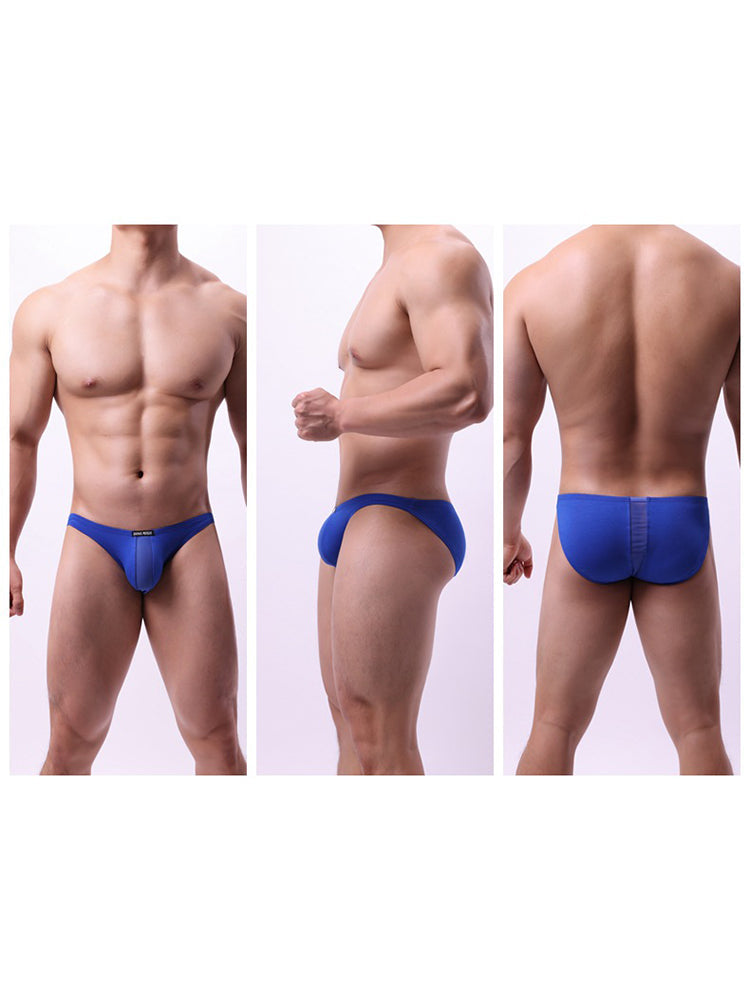 2 Pack Men's Solid Sexy Low-Rise Briefs