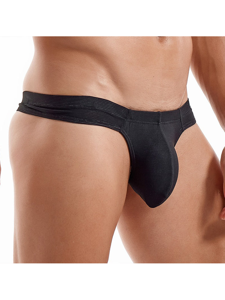 Men's Simple Breathable Mesh Pouch Thong & Strings
