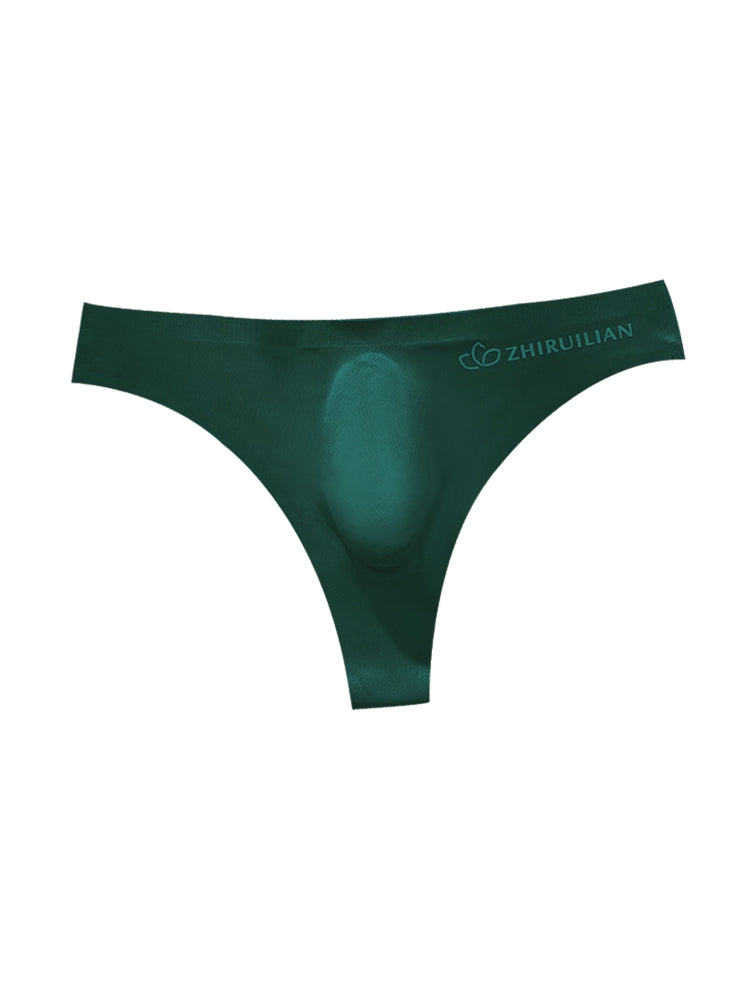 4-pack Men's Sexy Solid Color Letter Seamless Thong