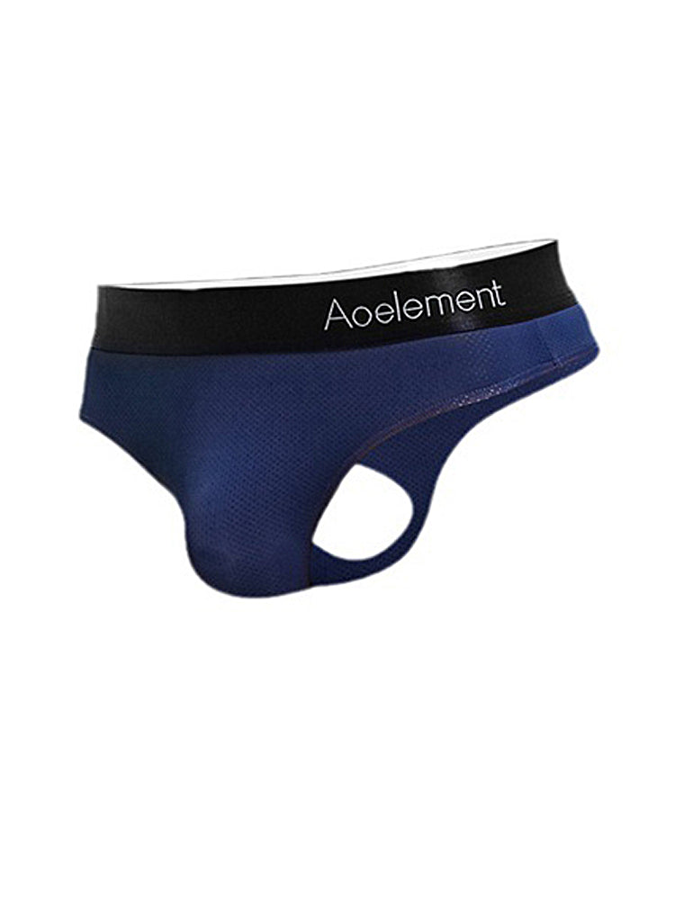 4 Pack Men's Low-Rise Stretchy U-Pouch Thongs