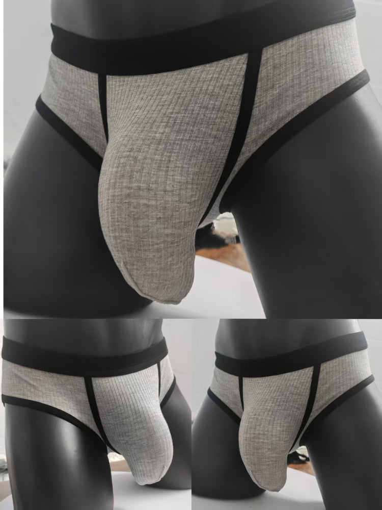 3 Pack Men's Seamless Comfort Large Supportive Pouch Sexy Low-Rise Briefs