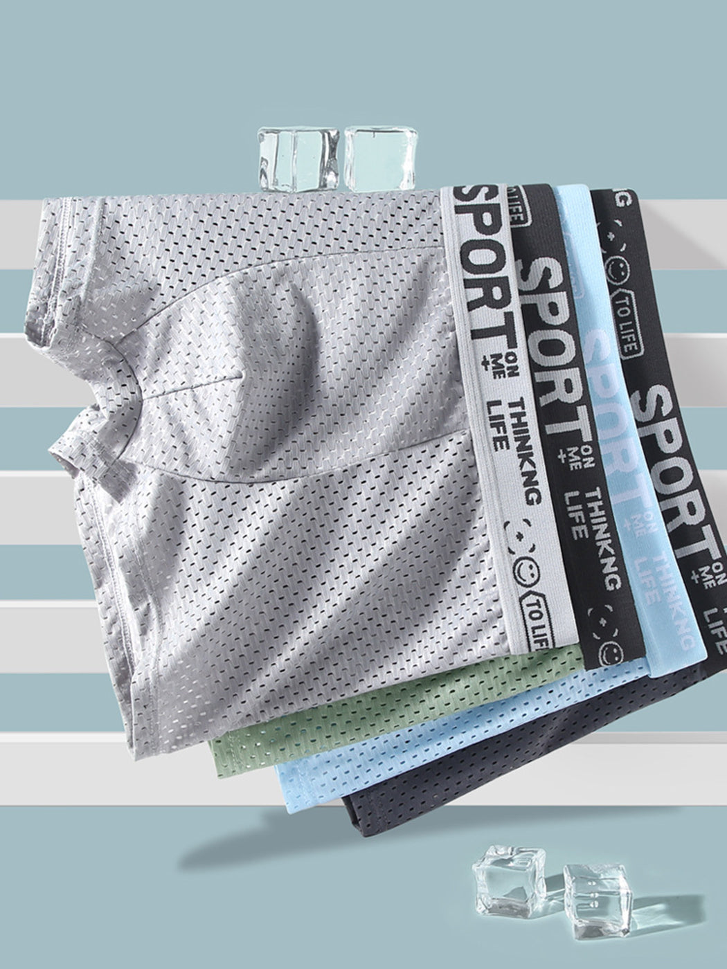 6 Pack Men’s Contour Pouch Mesh Trunks