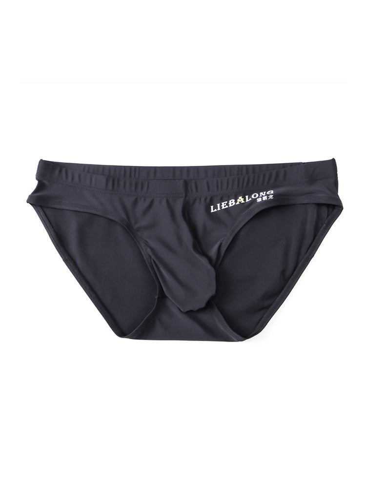 3 Packs of Men's Ice Silk Seamless Convex Pouch Briefs