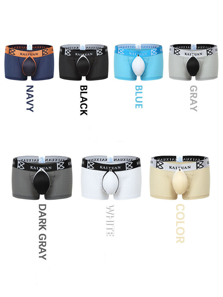 2-pack Men's Sexy Detachable Curled Cup Snap Hip Boxer Briefs