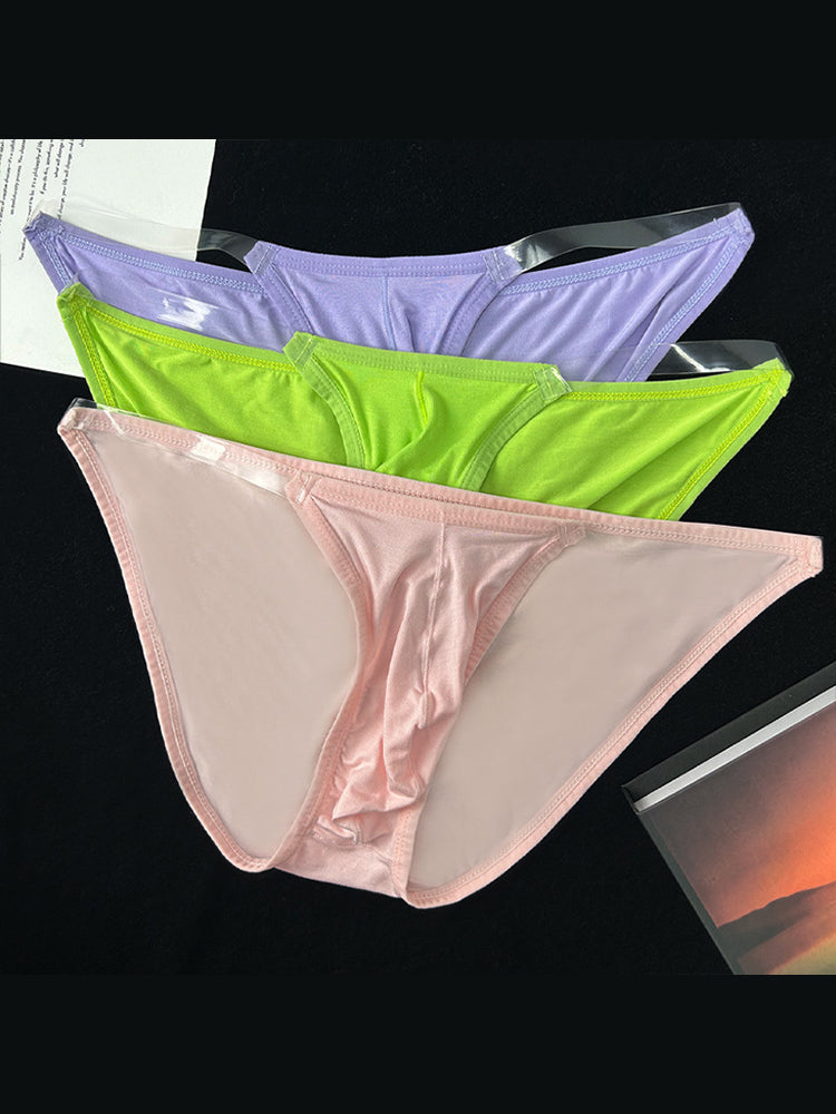 2 Pack Men's Breathable Low-Rise Ultra-Soft Modal Bikini