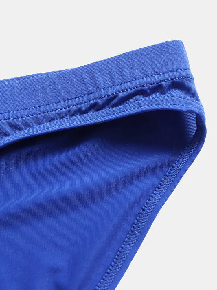 Men's Low Waist Ice Silk Transparent Seamless Briefs