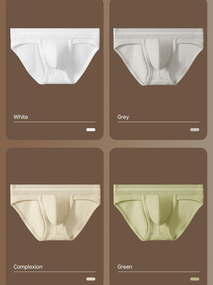 2 Pack Men's Waffle-Knit Cotton Separable Scrotum Support Briefs