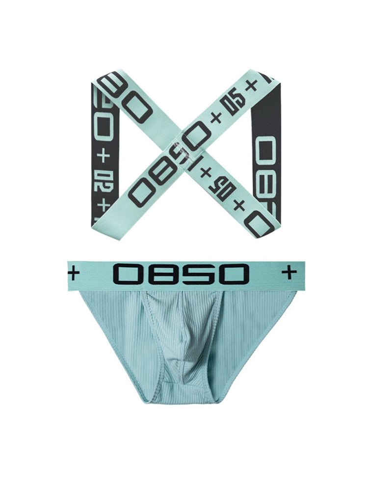 Men's Ultra-Soft Cotton Supportive Fit Activewear Shoulder Strap & Underwear