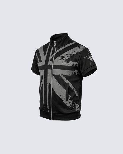 Light Asian Street Stand Collar Zip Tee Jacket