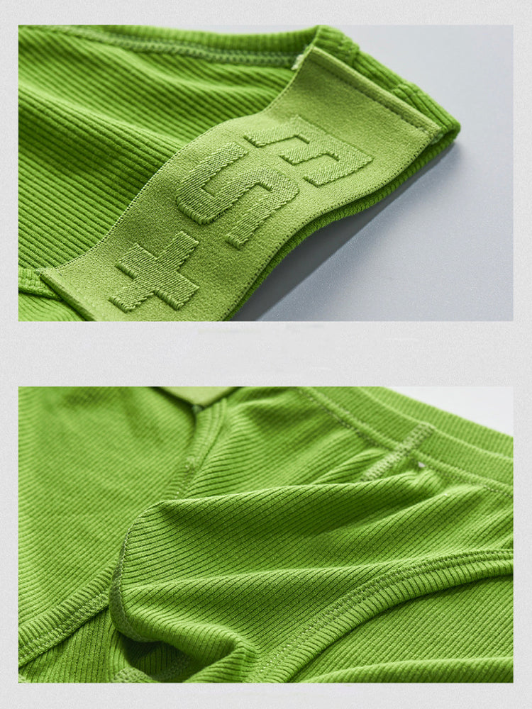 2 Pack Men's Solid Color Low Rise Sweat-Absorbent Large U-Shaped Small Pocket Briefs