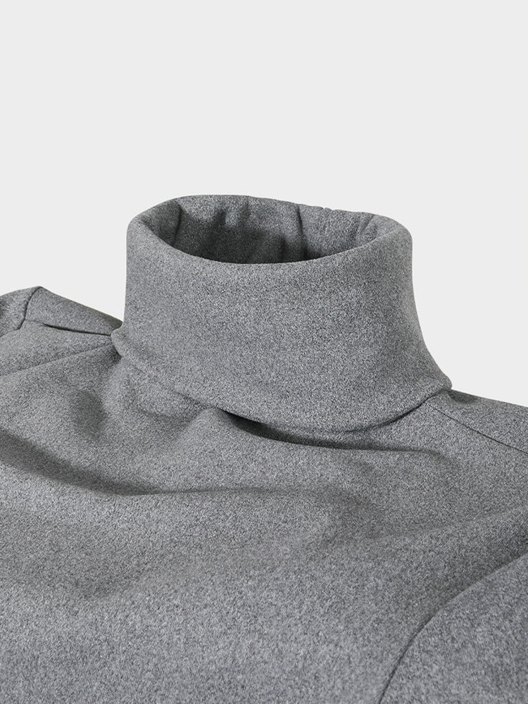 Men's Mid-high Collar Warm Cold-proof Long-sleeved Bottoming Shirt