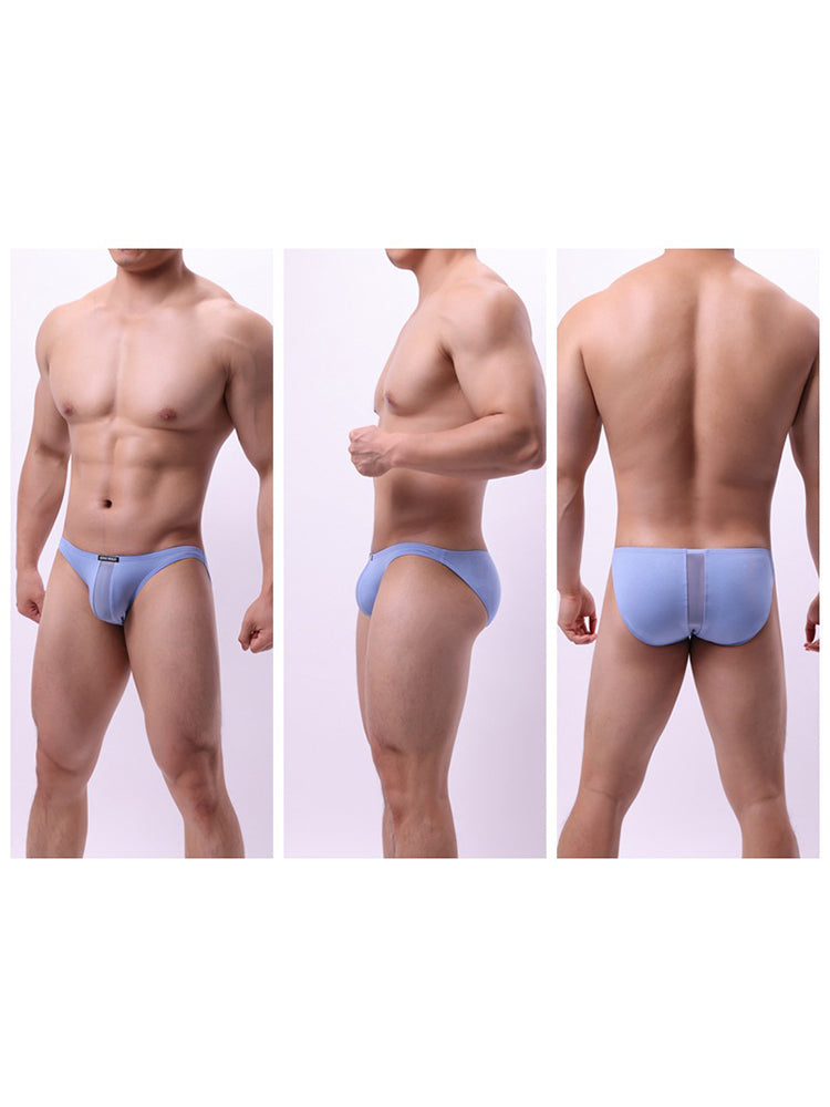 2 Pack Men's Solid Sexy Low-Rise Briefs