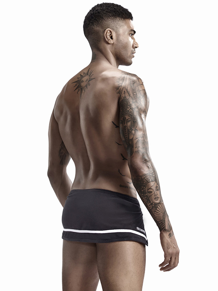 Men's Stylish Homewear Cotton Toweling Side Slit Shorts