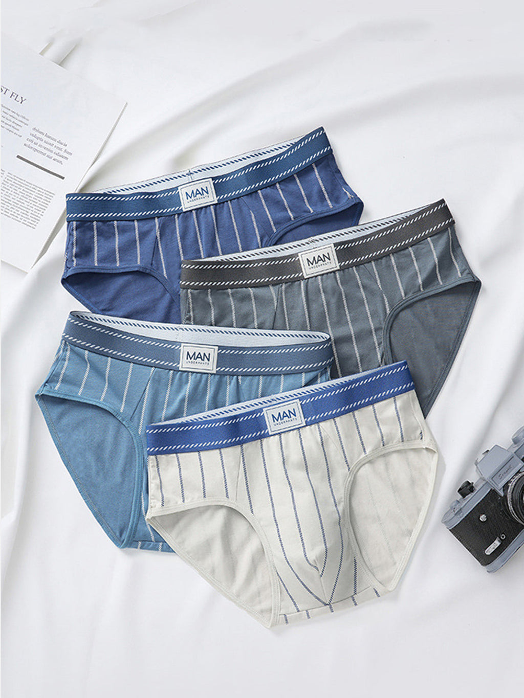 3 Pack Men’s Classic Striped Briefs
