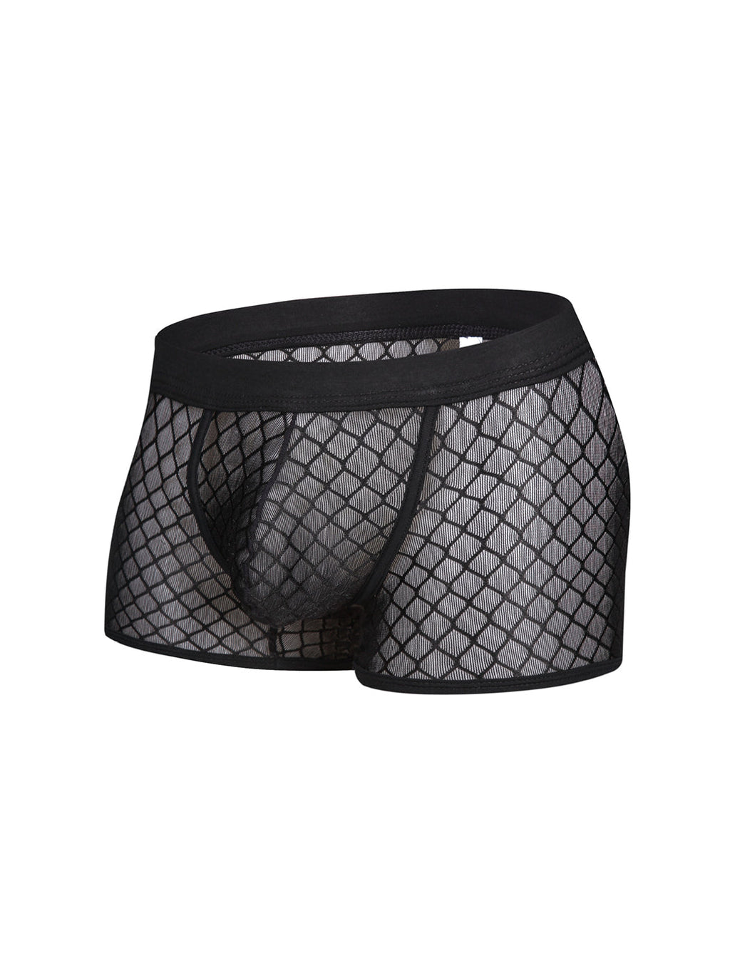 2 Pack Men's Sexy Transparent Mesh Trunks