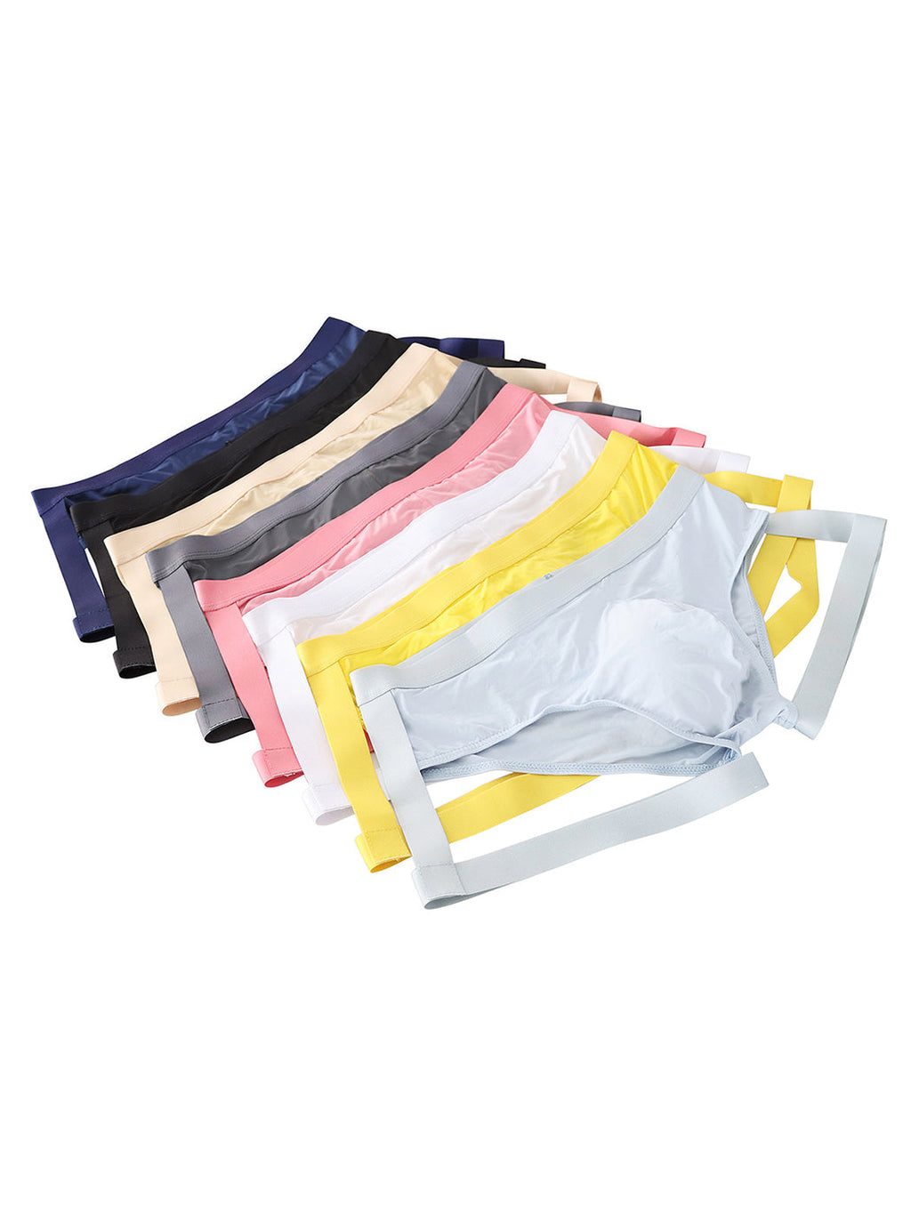 Men’s Sexy Solid Color Suspender Briefs