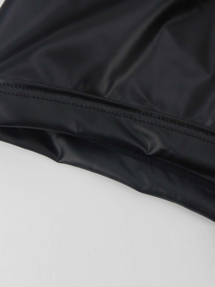 2-pack Men's Leather Hollow Hip-revealing Large Pouch Boxer Briefs