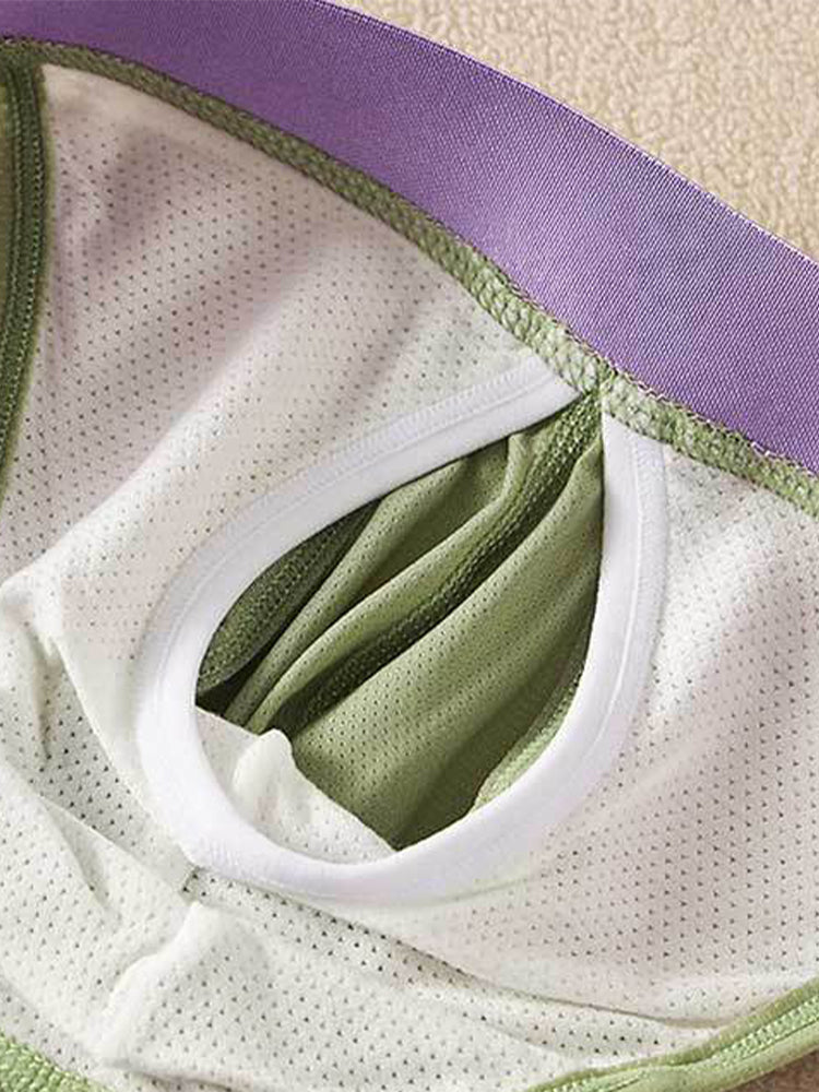 3 Pack Men's Ice Silk Breathable Mesh Low-Rise Classic Briefs