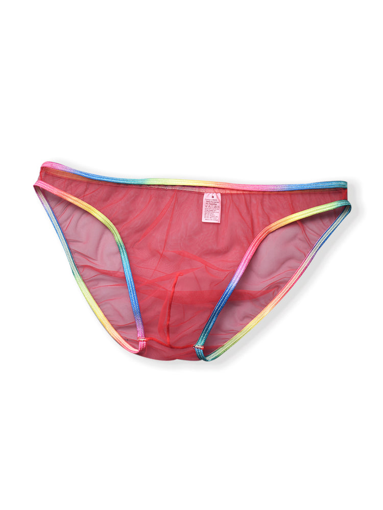 3-pack Men's Ultra-sheer Rainbow-edge Mesh Briefs