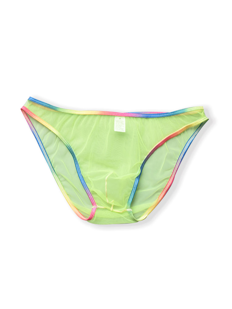 3-pack Men's Ultra-sheer Rainbow-edge Mesh Briefs