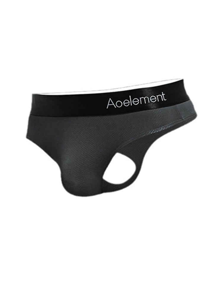 4 Pack Men's Low-Rise Stretchy U-Pouch Thongs