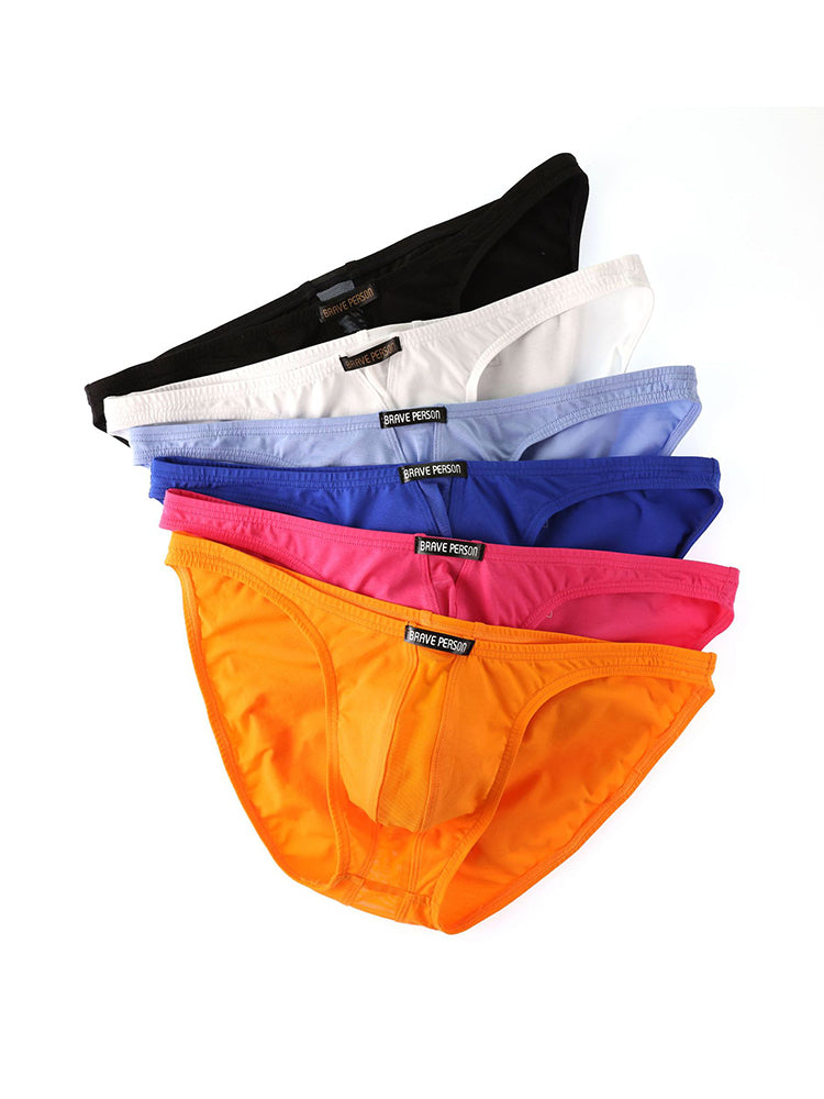 2 Pack Men's Solid Sexy Low-Rise Briefs