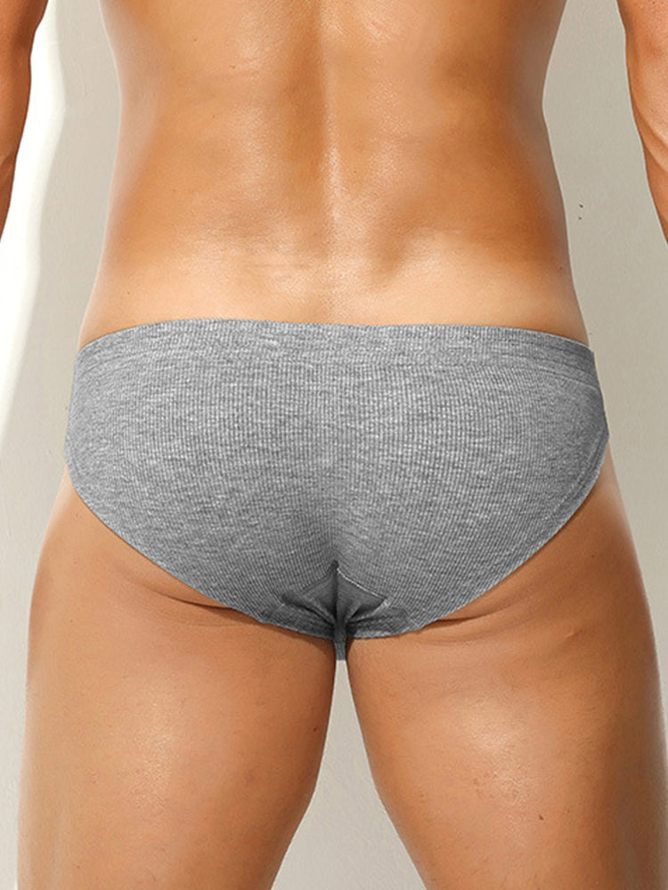 2 Pack Men's Premium Comfortable Fabric Low-Rise U-Shaped Button Fly Briefs