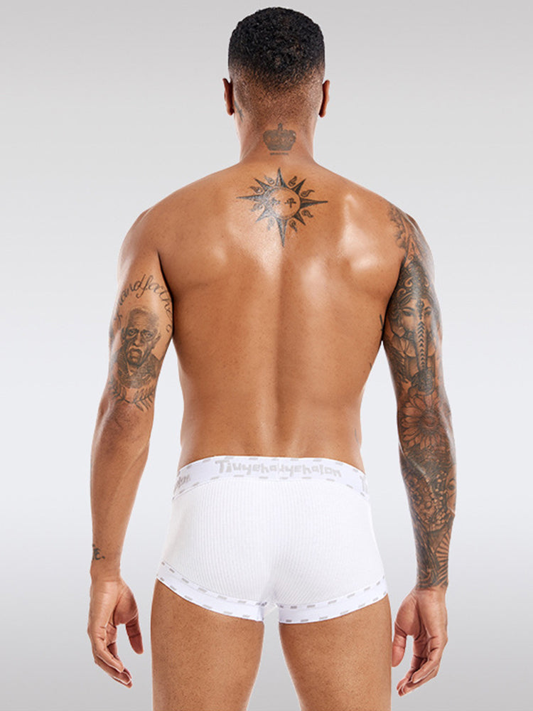 Men's Threaded Fabric Pouch Trunks With Fly