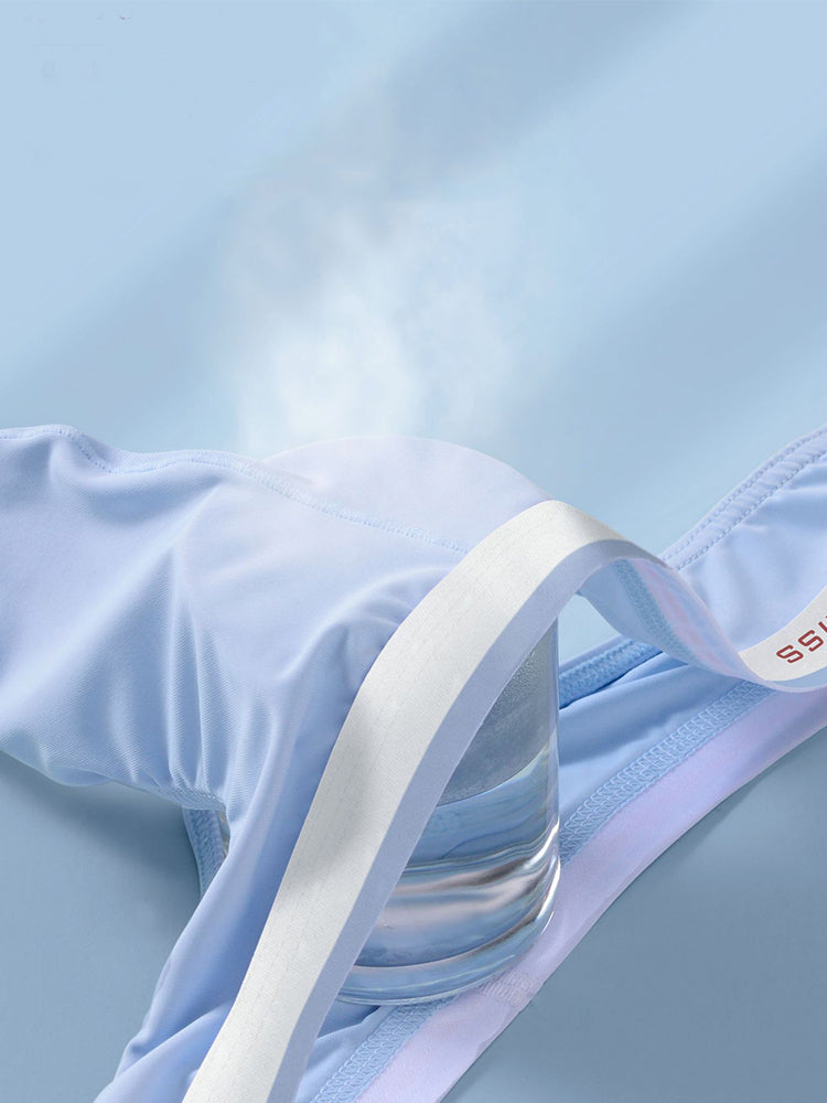 3 Pack Men's Ice Silk Sexy U-Shaped Pouch Kiss Thong