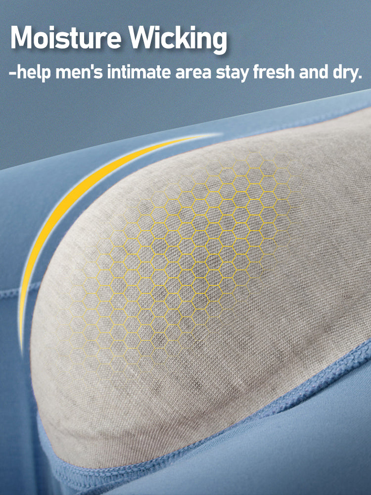 Men's Seamless Trunks with Organic Latex Support Cup