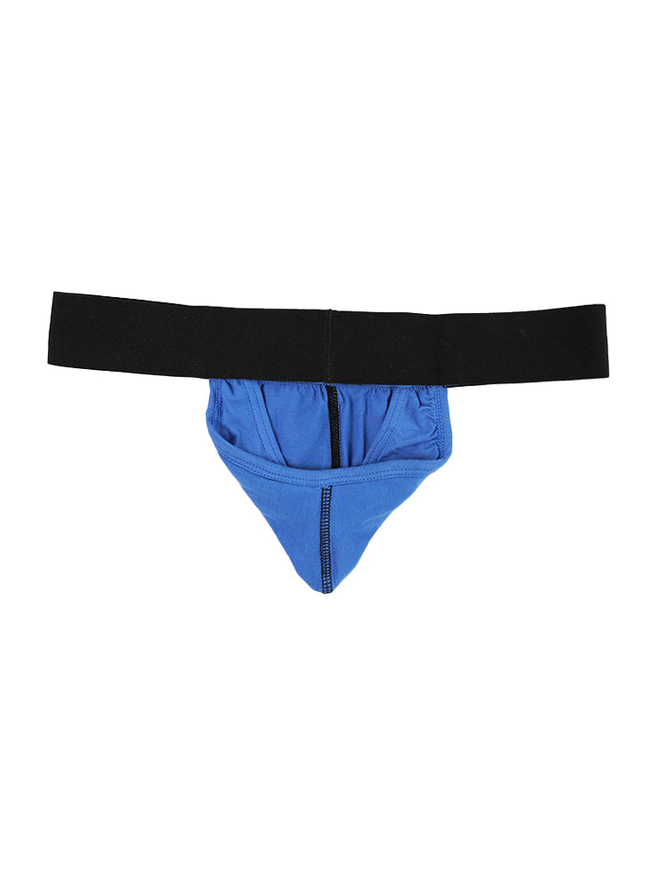 3 Pack Low-Cut Cotton Men's Thong with Enhanced Pouch