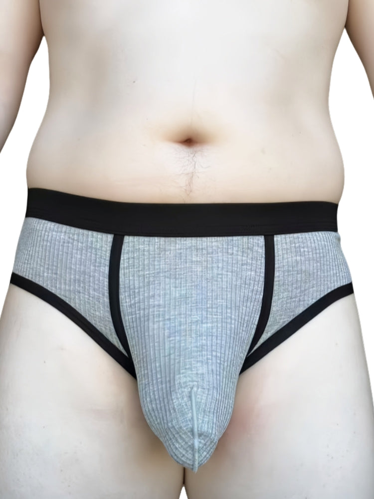 3 Pack Men's Seamless Comfort Large Supportive Pouch Sexy Low-Rise Briefs