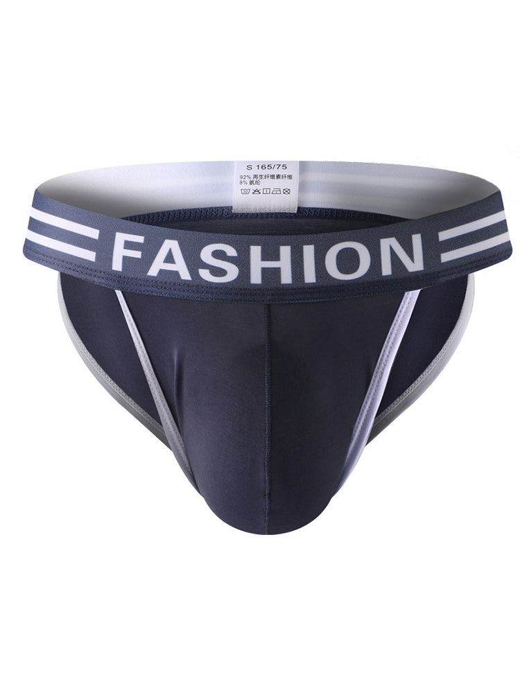 3 Pack Men's High-Cut Sexy Comfortable U-Convex Breathable Briefs