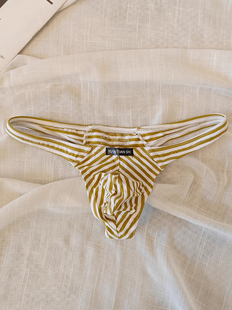 3 Pack Men's Striped Trendy Cooling Touch Day-Long Comfort Firm Support Thongs